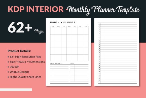 Download Monthly Printable Planner - KDP Interior - Plan Collection