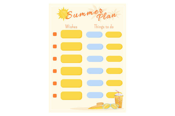 Download Summer Plan Creative Planner Page Design - Plan Collection