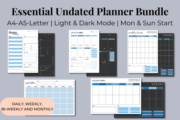 Download Essential Undated Planner Bundle #2 - Plan Collection