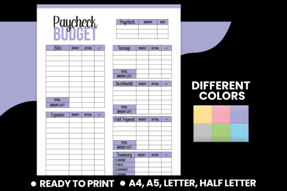 Download Paycheck Budget Planner Printable - PDF - Plan Collection