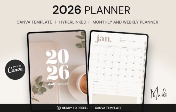 Download 2026 Digital Planner Canva Template - Plan Collection
