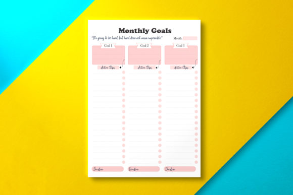 Download Monthly Goal Planner, KDP Interior - Plan Collection