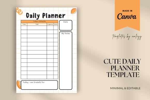 Download Cute Daily Planner Template – Editable - Plan Collection