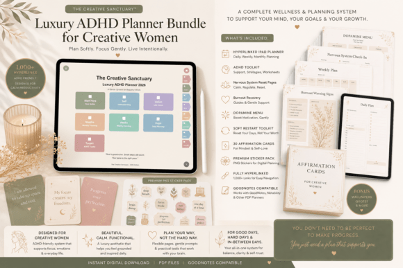 Download Luxury ADHD Wellness E-Planner - Plan Collection
