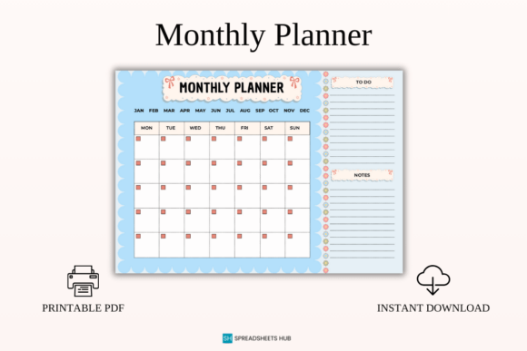 Download Monthly Goal &amp; Schedule Planner PDF - Plan Collection