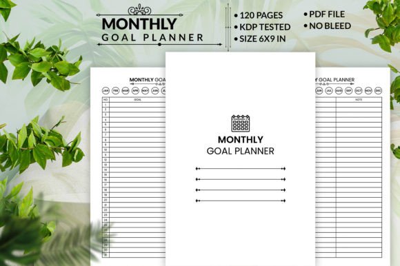 Download Monthly Goal Planner KDP Interior - Plan Collection
