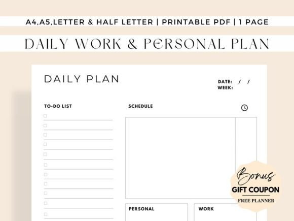 Download Minimalist Daily Planner Printable - Plan Collection