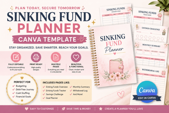 Download Sinking Fund Planner Canva Template - Plan Collection