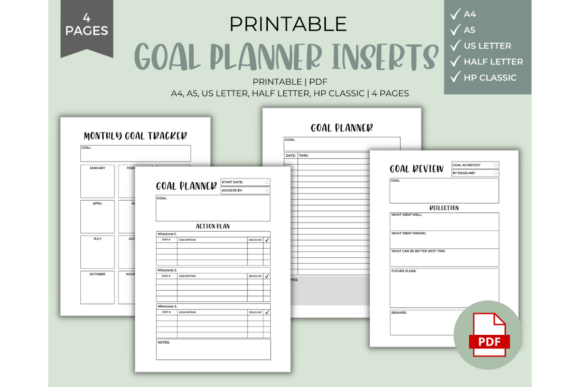 Download Goals Planner Inserts Printable - Plan Collection