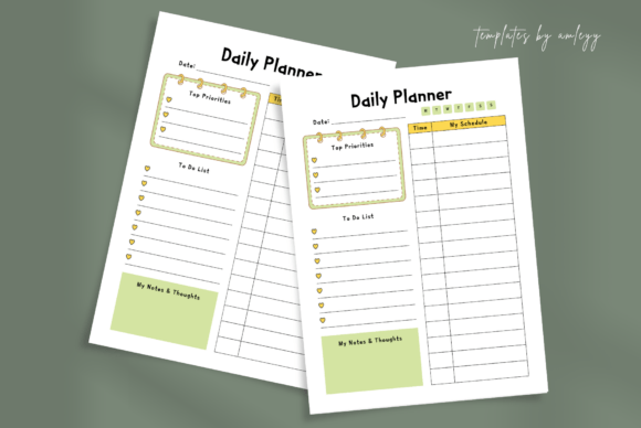 Download Cute Daily Planner Template Canva Kawaii - Plan Collection