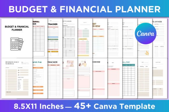 Download Budget &amp; Financial Planner Canva Interio - Plan Collection